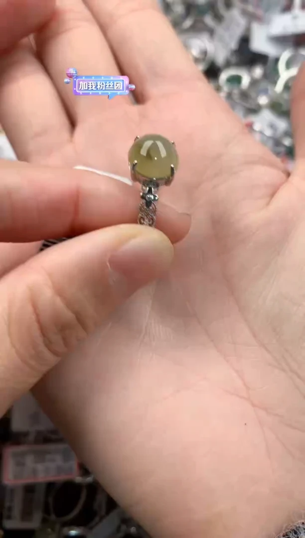 银S925镶嵌戒指翡翠111   6
