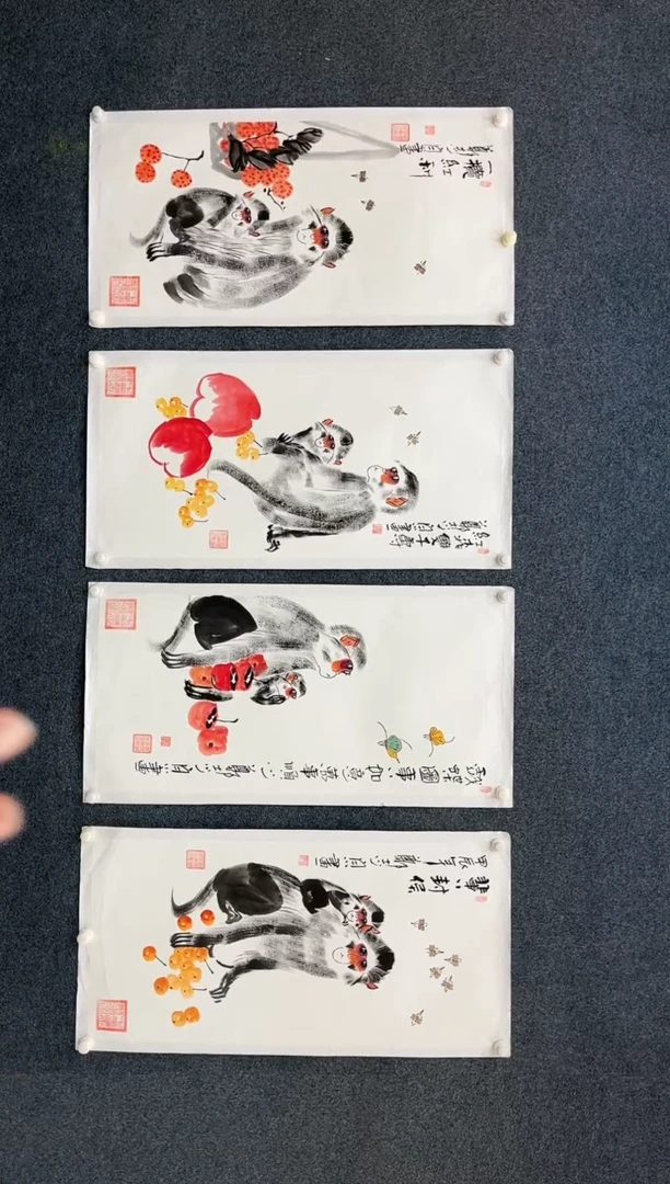 【闪购商品】国画1.21郑志宗-三尺戏蝶图一套75