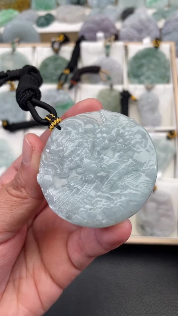 颈饰未镶嵌翡翠天然缅甸翡翠A货277