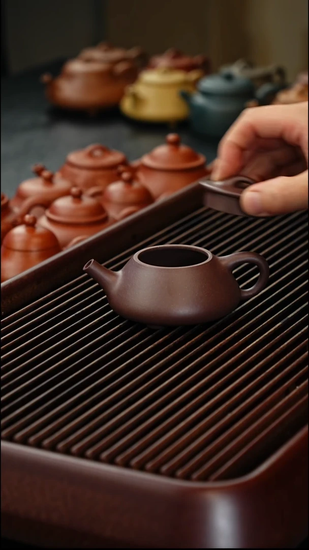 茶壶紫砂四底烟斗石瓢壶130cc