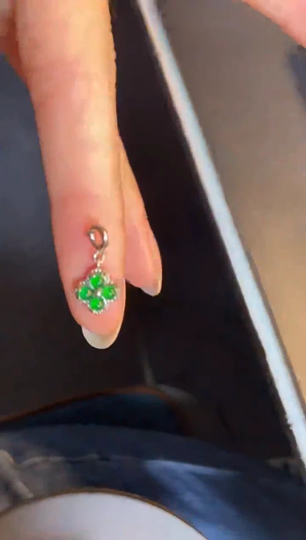 吊坠(不含链)银S925镶嵌翡翠1