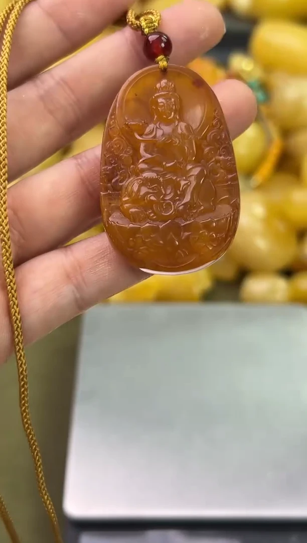 裸石琥珀未镶嵌琥珀蜜蜡吊坠