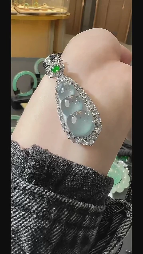 颈饰合金翡翠天然A货翡翠