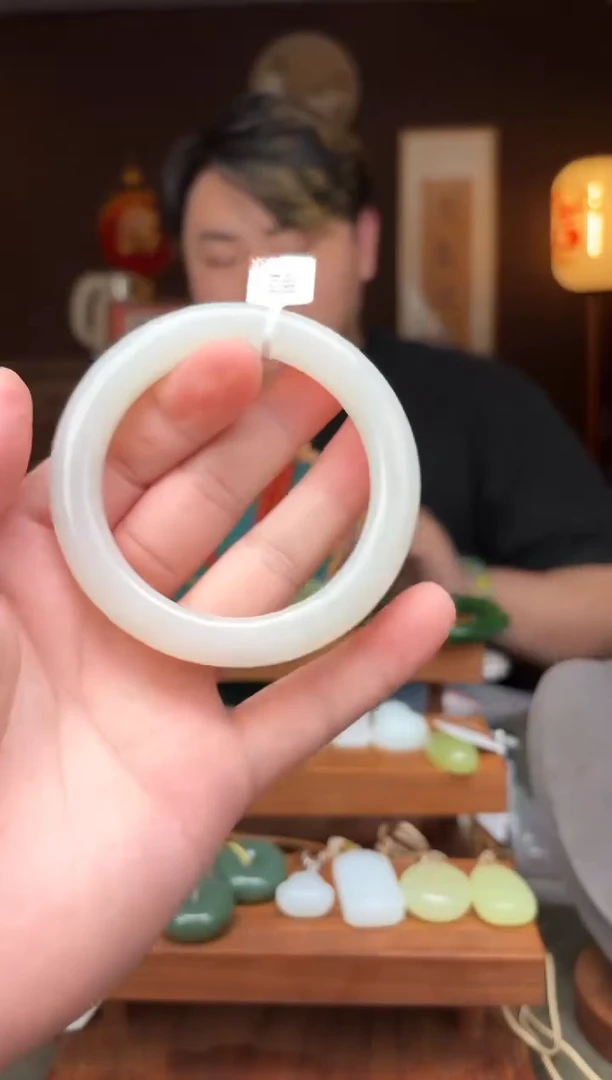 未镶嵌和田玉把件米***游ff52-手镯 57mm