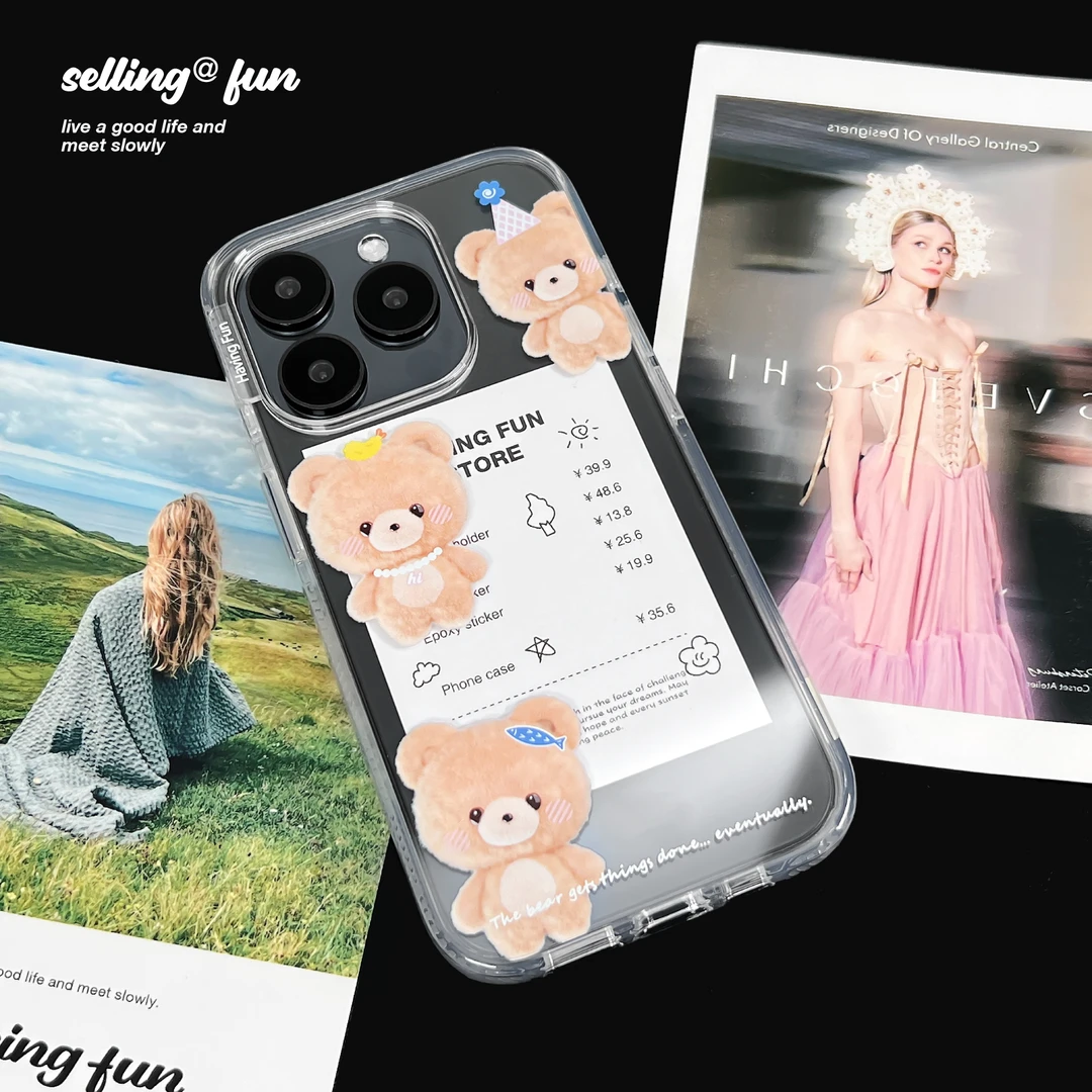 贩乐子原创适用于苹果iPhone16promax15pro原创手机壳透明ins风