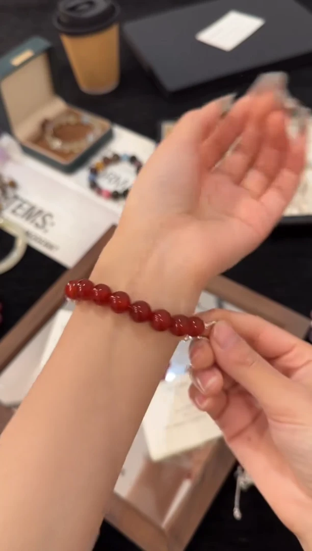 合金手链水晶红玛瑙x2929