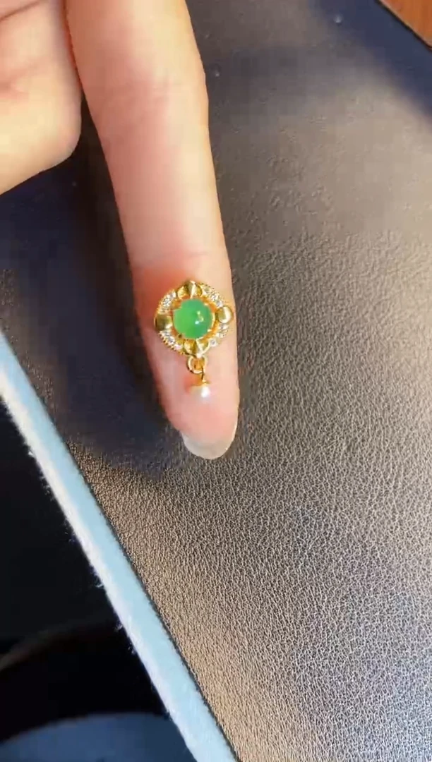 吊坠(不含链)银S925镶嵌翡翠1