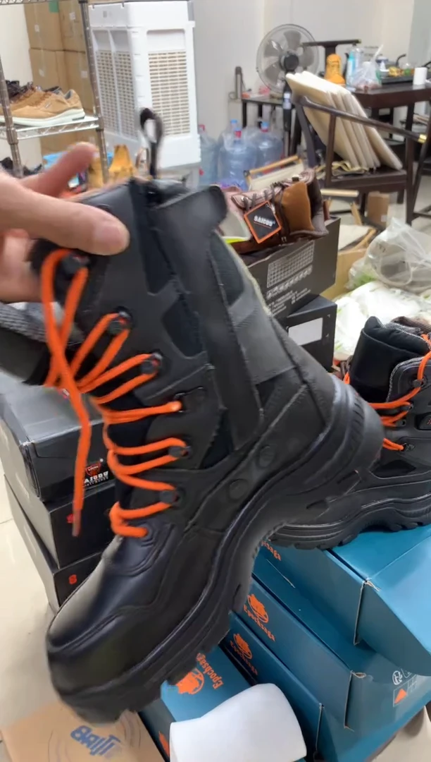 织物40码，17筒型消防靴，牛皮，运动鞋码 防砸防刺