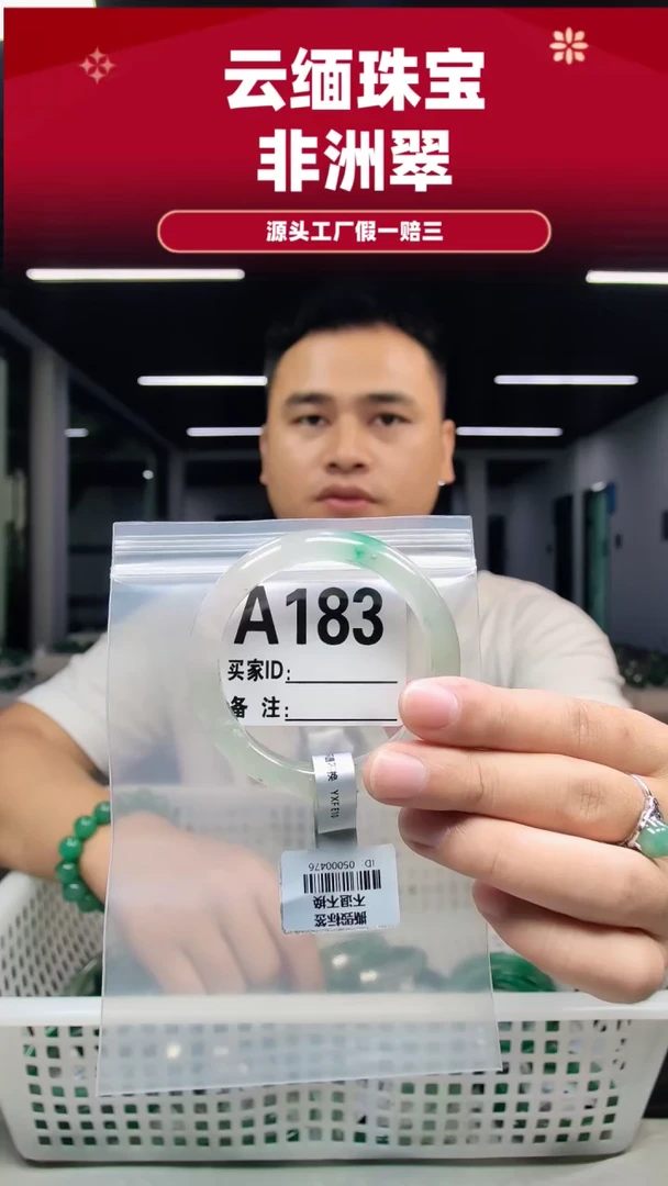 未镶嵌手镯石英质玉（非洲翠）54 55圈口A183