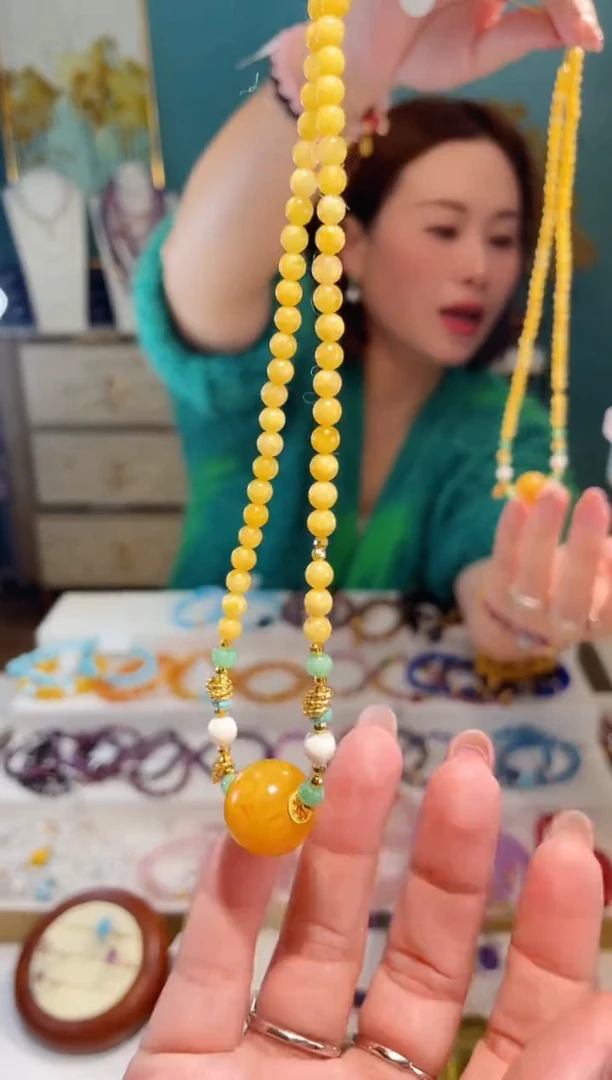 蜜蜡颈饰未镶嵌蜜蜡项链