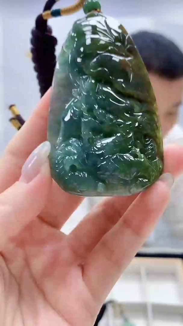 定制翡翠未镶嵌4898lr- 毛货挂件189