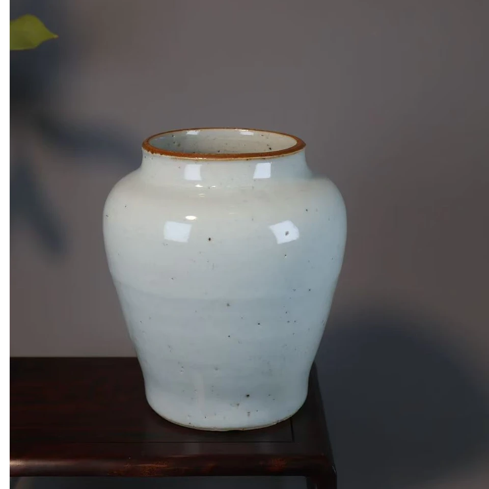 48:清顺治白釉罐