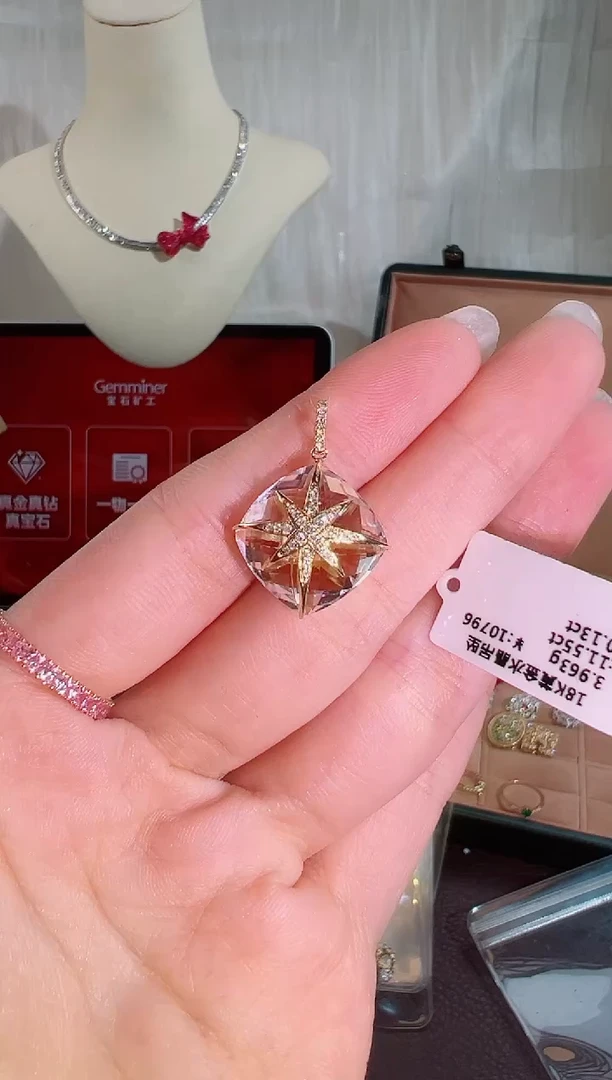 18K金镶嵌颈饰水晶BN18771-C#-Y#17