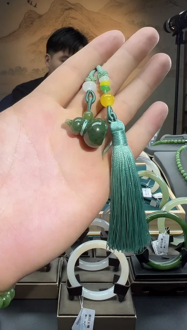 未镶嵌和田玉包链碧玉葫芦
