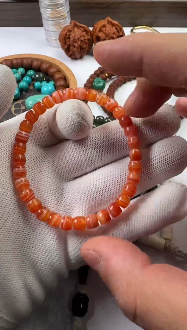 【闪购商品】玛瑙/玉髓1未镶嵌玛瑙三文鱼手串