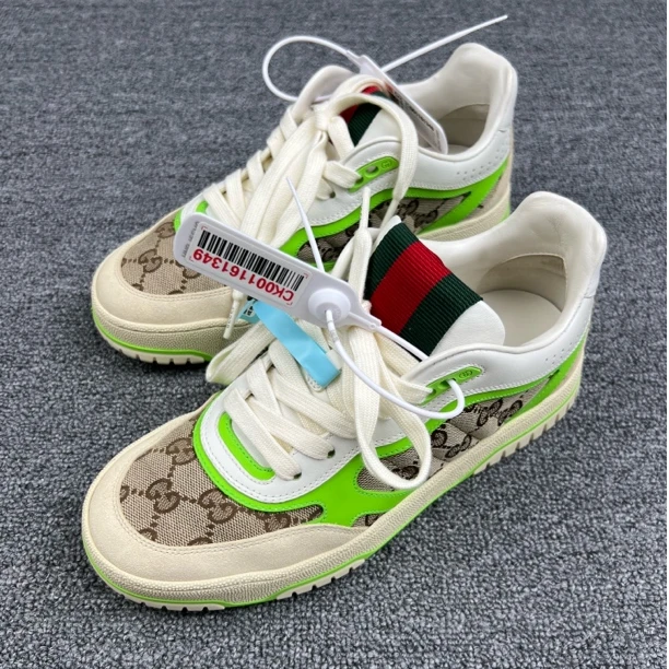 99新 GUCCI/古驰 37.5码偏大 re-web老花板鞋 99新 原盒齐全/8904