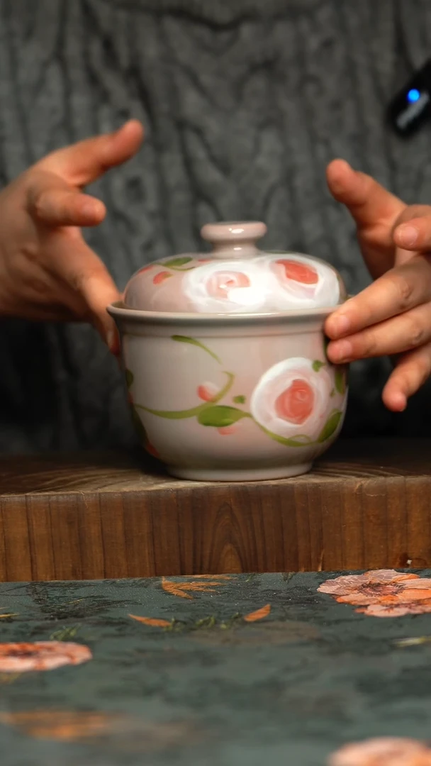 杯釉下彩手工手绘同款陶器