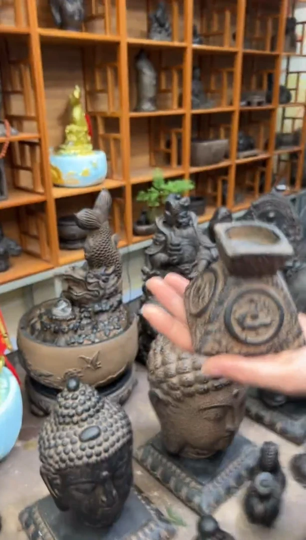 陶土【火山泥】四灵烛台