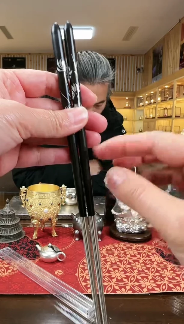 【闪购商品】梅兰竹菊茶道配件足银亚克力