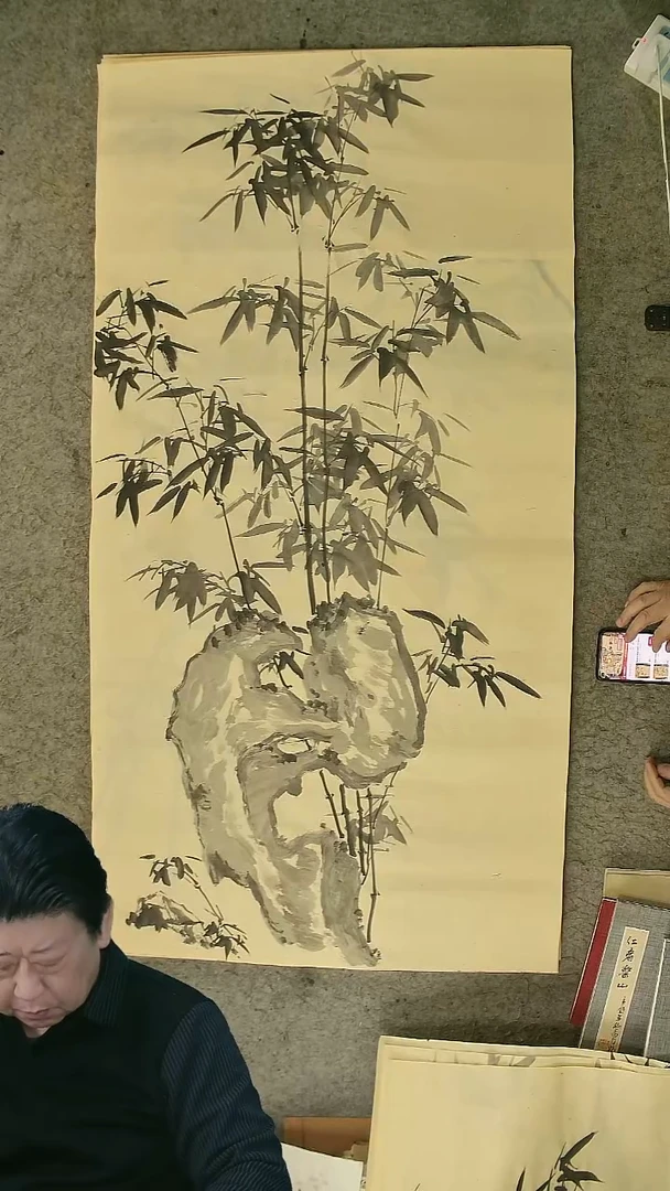 国画四尺整张  墨竹  69*138cm