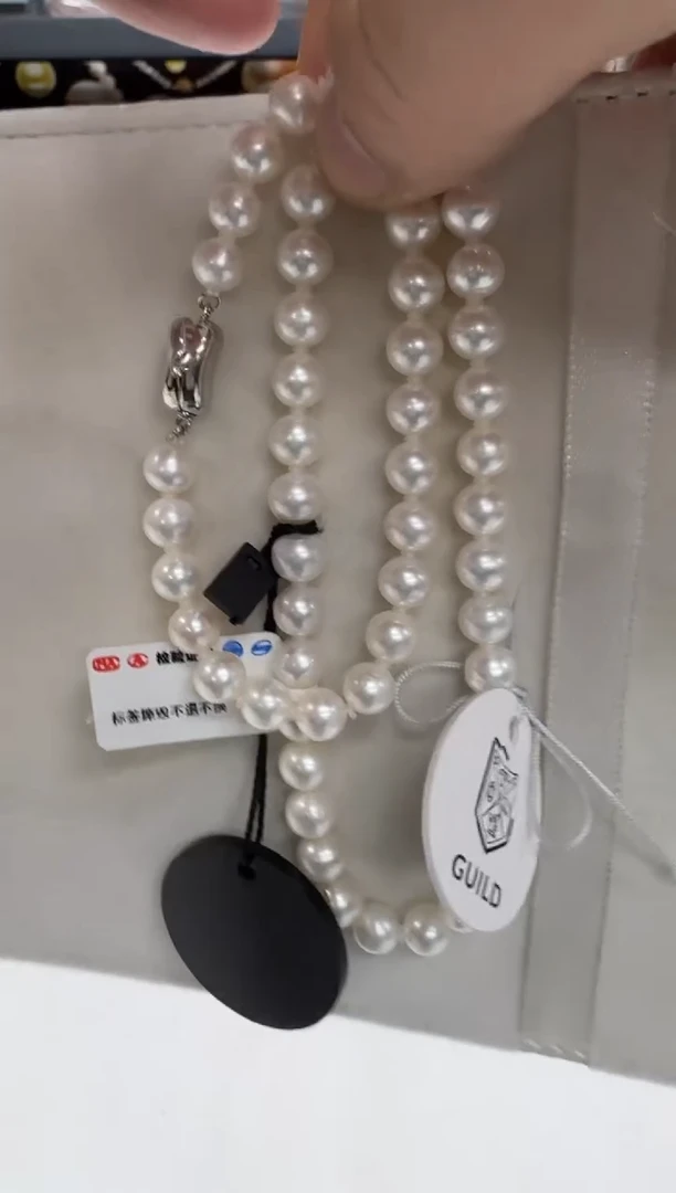 【闪购商品】淡水珍珠项链银S925镶嵌无核-精品 8mm