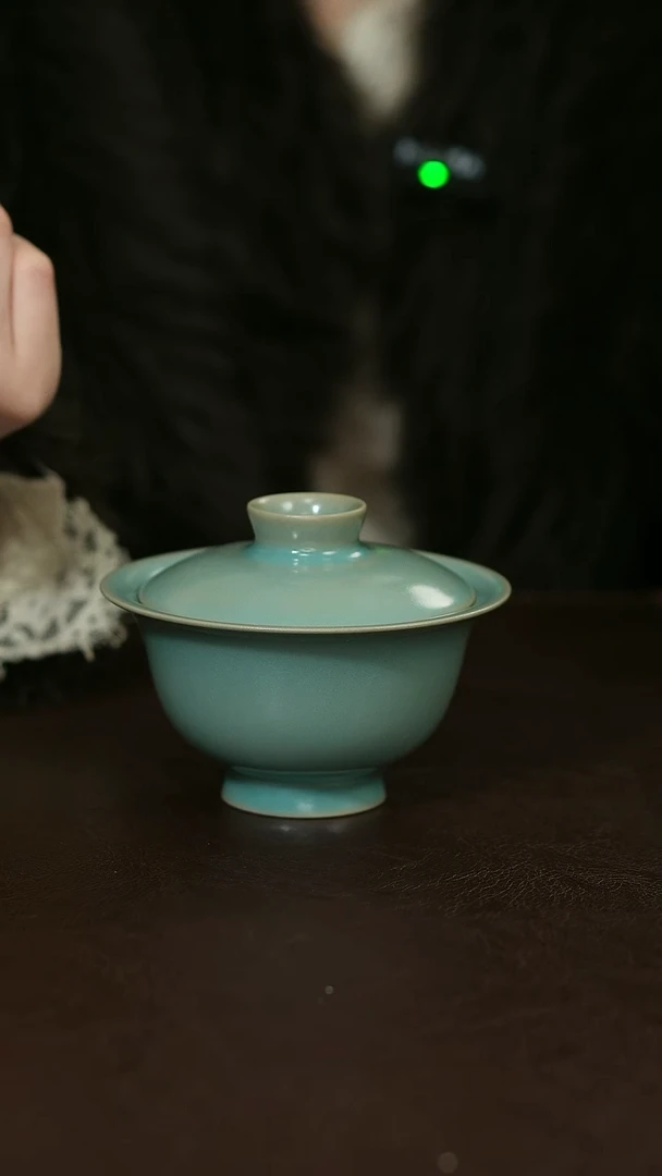 摆件瓷1694 汝宋汝瓷原矿釉