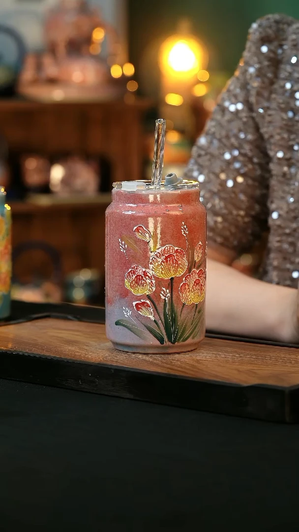 杯手绘心瓷 陶瓷浮力