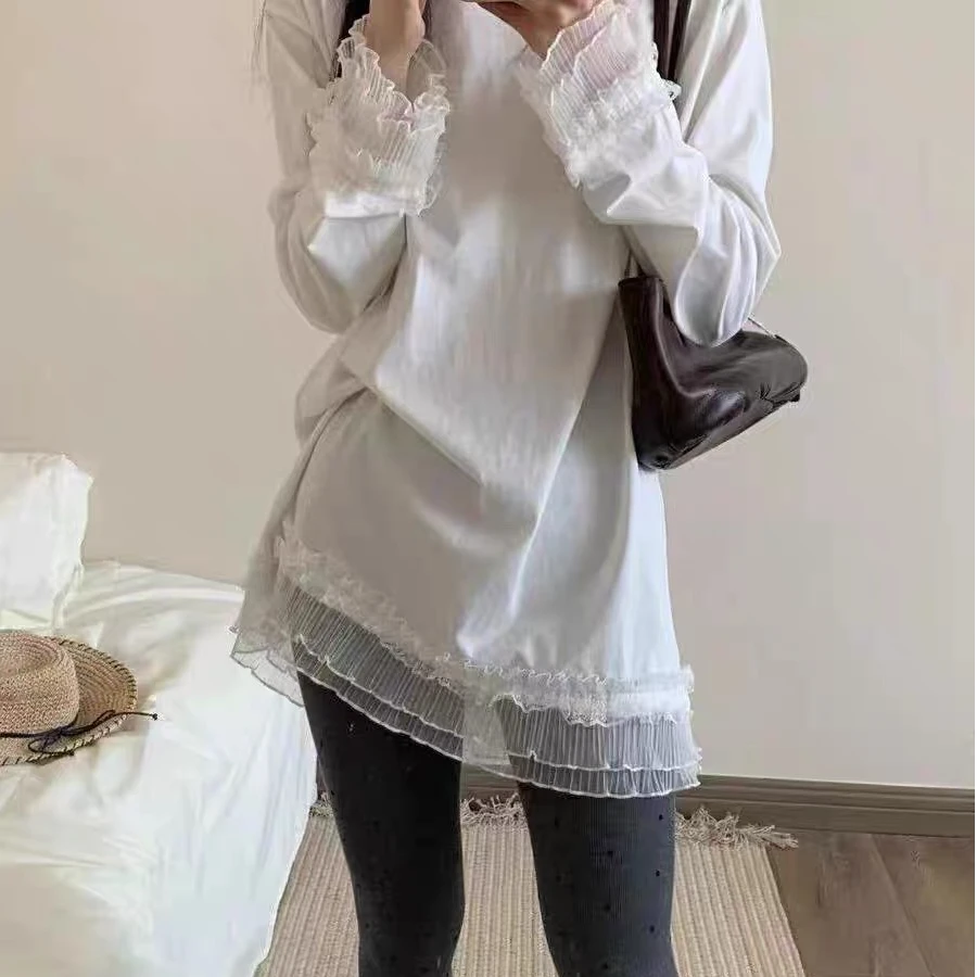 1023韩版蕾丝花边打底衫