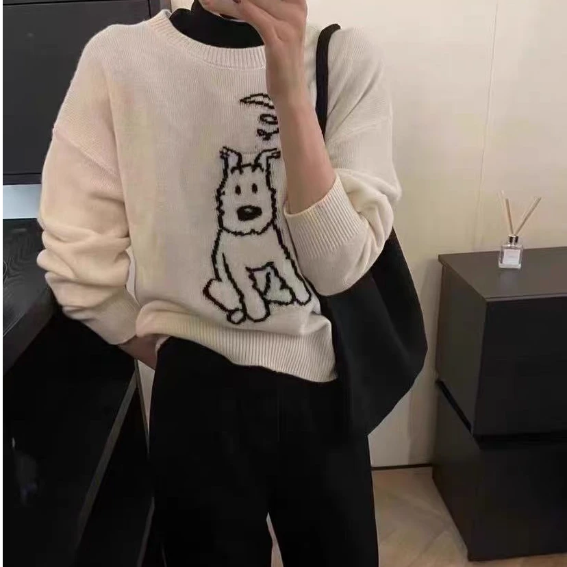《羊毛》刺绣羊毛打底衫