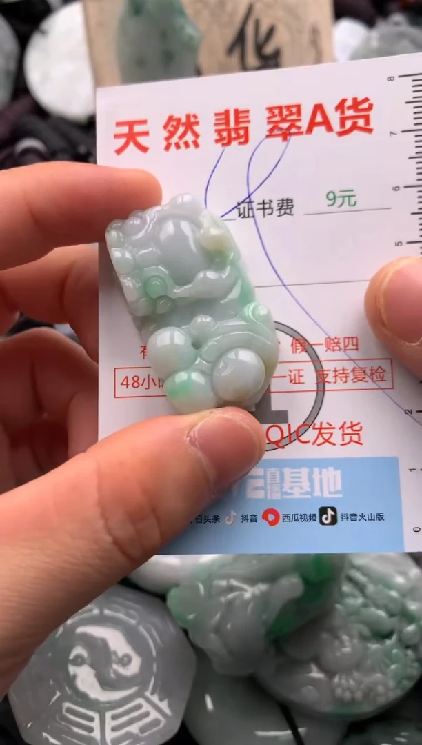 翡翠未镶嵌吊坠(不含链)1