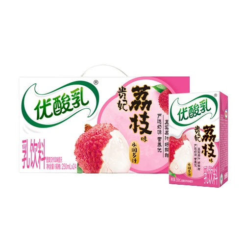 （5月产）优酸乳乳饮料荔枝味 (250ml*24盒*1箱)早餐必备营养奶
