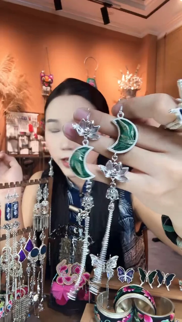 刺绣纯手工民族风耳环