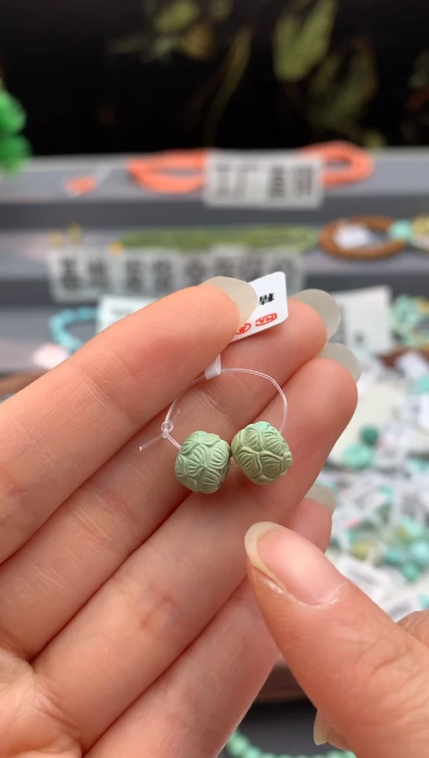 未镶嵌绿松石单珠（定制）茜.F174