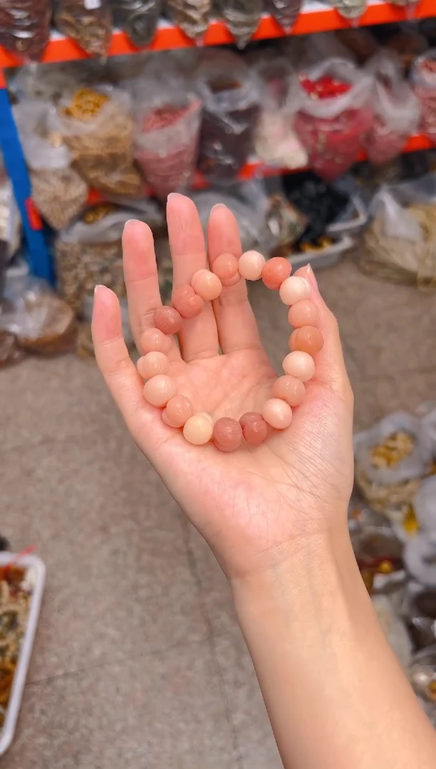 吊坠菩提根/象牙果粉色屁桃单圈