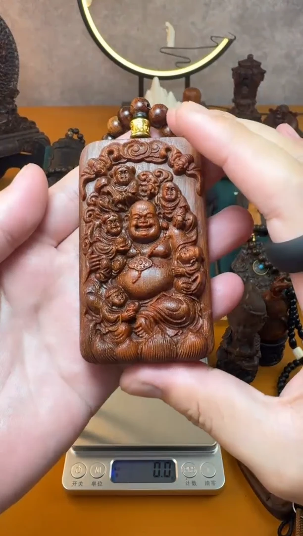 贡木吊坠《巴布亚贡木》新品血月星空童子戏弥勒