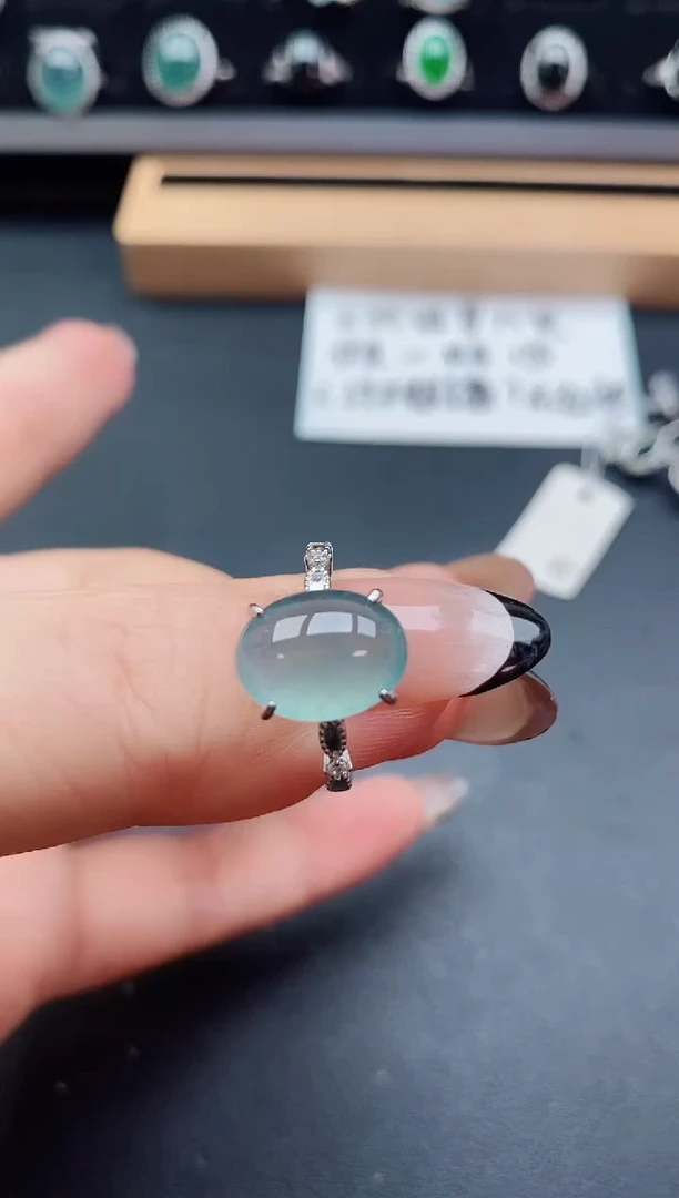 银S925镶嵌戒指翡翠508