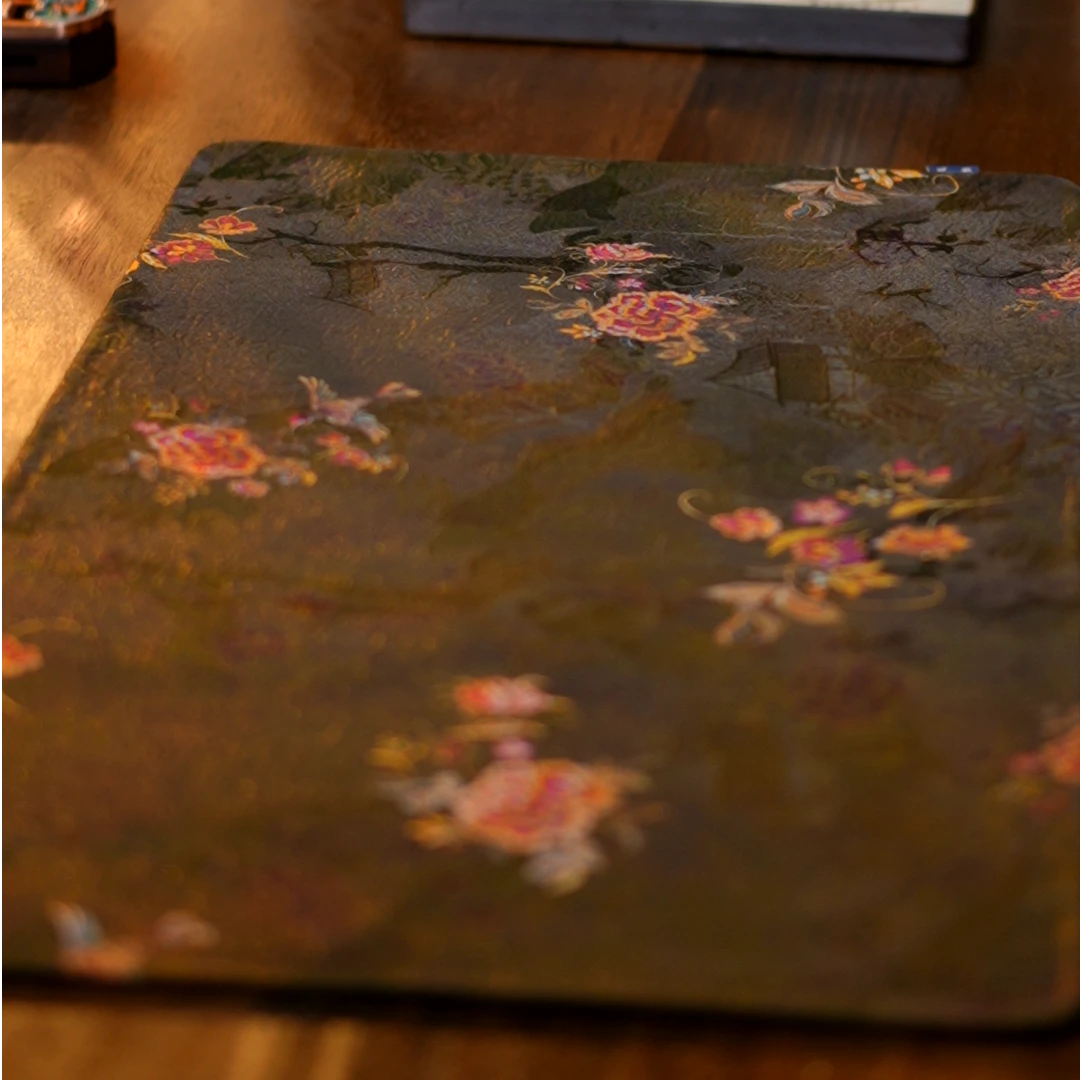 【陶珊居】JD0845-黄色蜂鸟牡丹茶席（65*35）