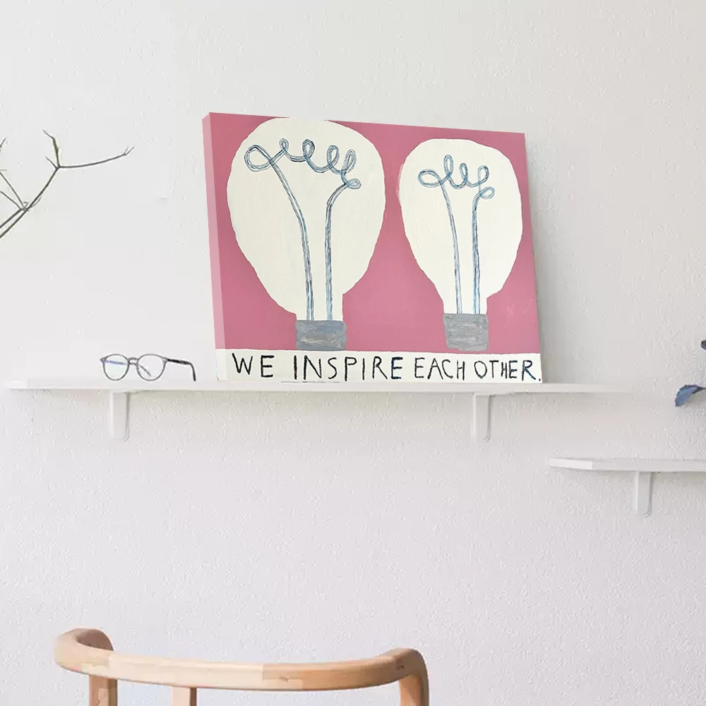 北欧风格奶油系适合餐厅的挂画趣味多巴胺装饰画儿童房床头墙壁画