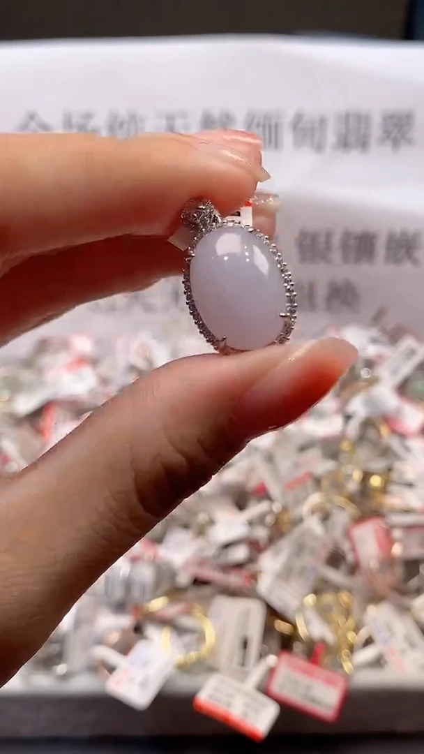 银S925镶嵌戒指翡翠戒指19