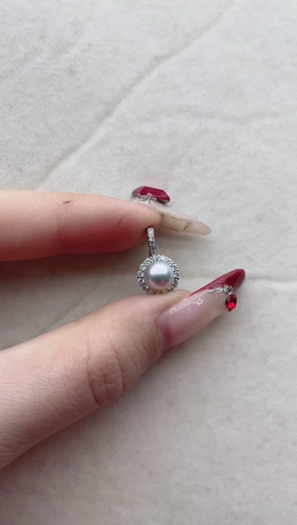 【闪购商品】海水珍珠吊坠银S925镶嵌Y50