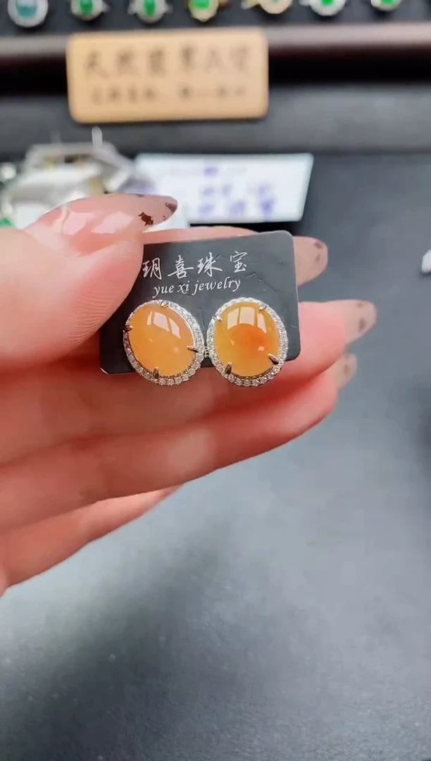 银S925镶嵌戒指翡翠1