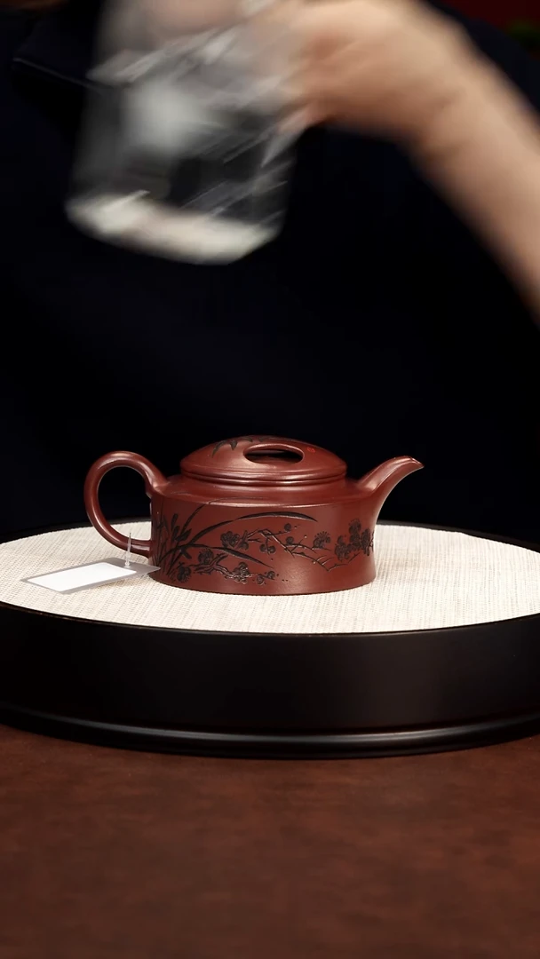 茶壶紫砂 牛盖莲子龙血砂 徐伟伟