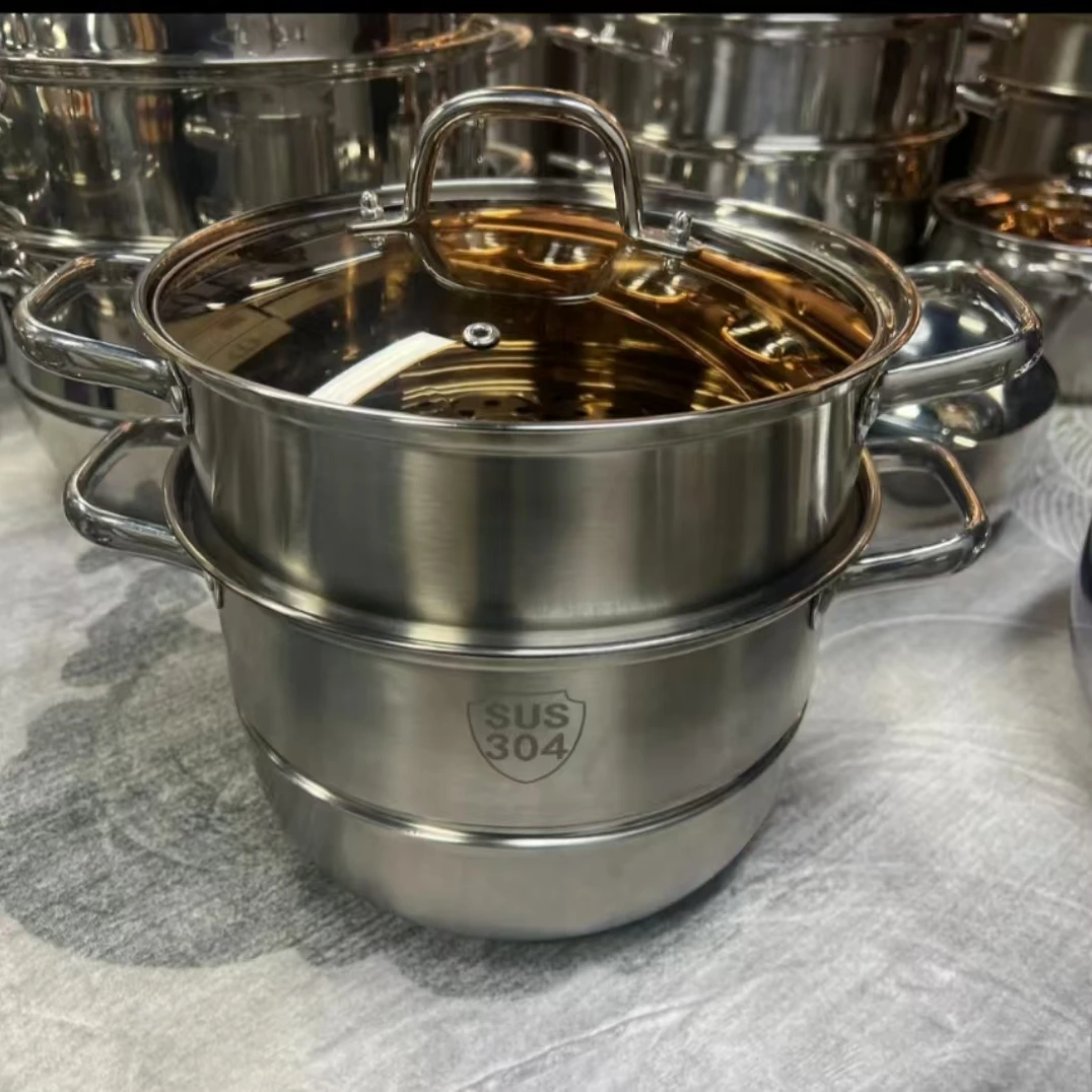 BH/26CM蒸锅三层汤蒸锅不锈钢多功能加大号大容量优质蒸笼汤锅