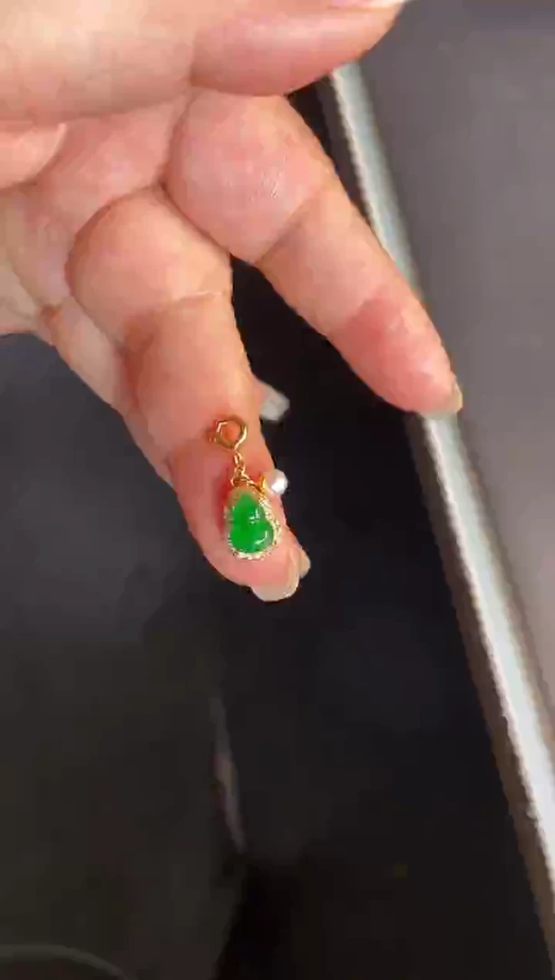 吊坠(不含链)银S925镶嵌翡翠1