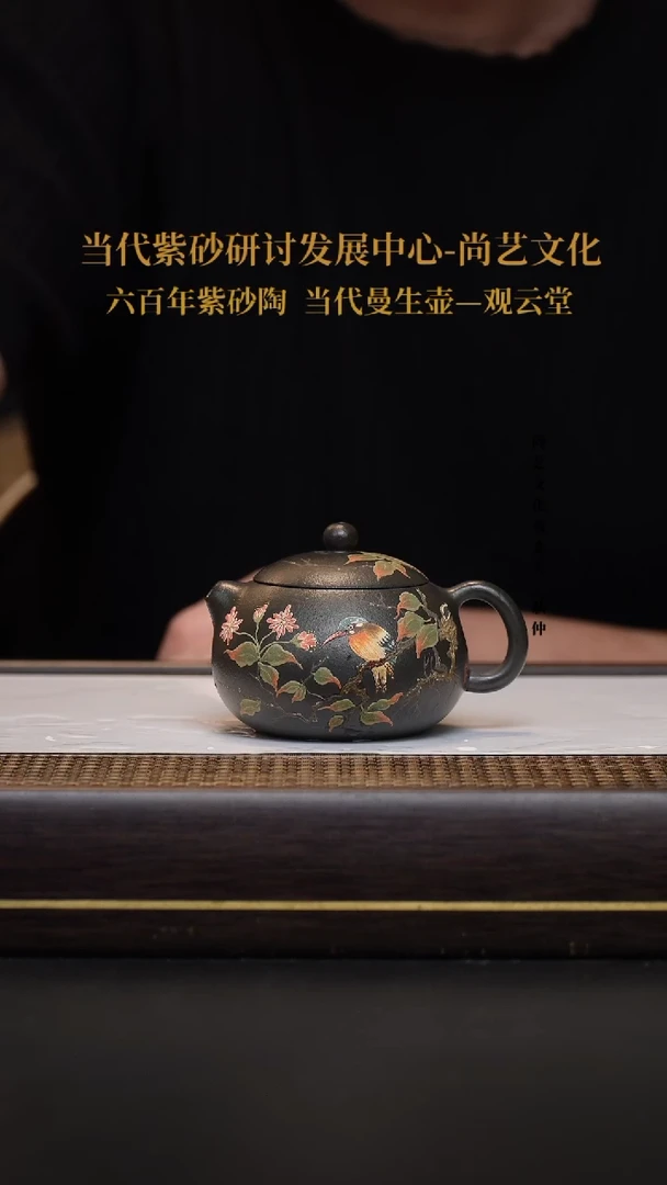 茶壶紫砂宜兴紫砂 紫砂壶 九龄君子兰  西施
