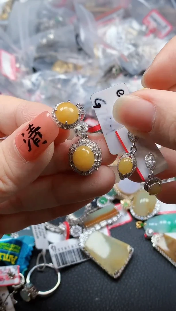 银S925镶嵌戒指翡翠天然A货缅甸翡翠