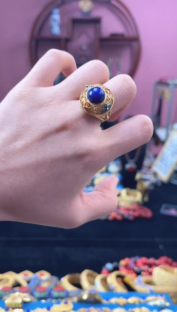 非遗 花丝镶嵌 开口戒