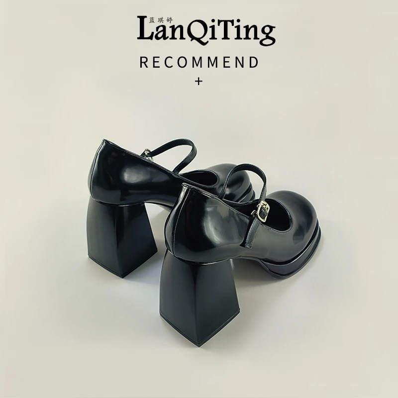 坏孩子高跟鞋2025夏季新款粗跟学院风厚底玛丽珍鞋JK日系圆头单鞋