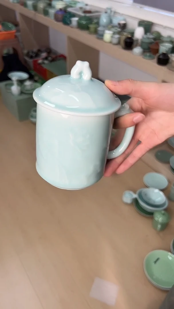龙泉云间青瓷小米茶器