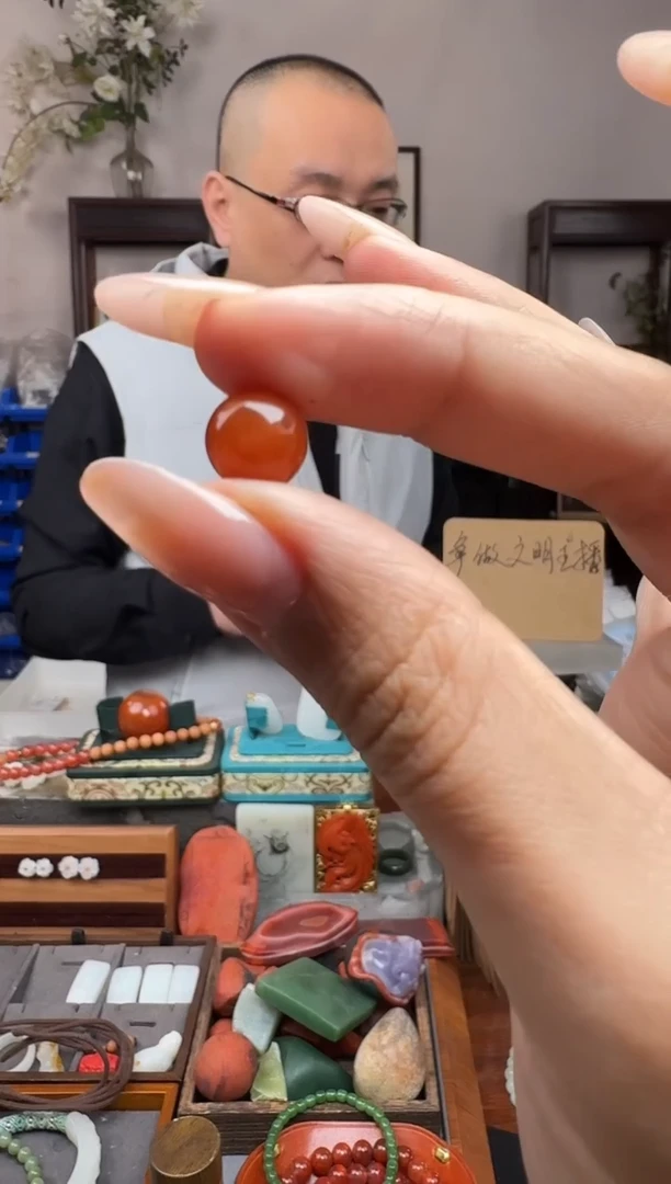 未镶嵌南红玛瑙挂件3194-9.8mm